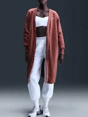 NIKE Sportswear Phoenix Fleece Oversized Long Cardigan NWT Size Large